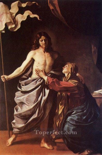 Apparition Christi der Jungfrau Guercino Ölgemälde